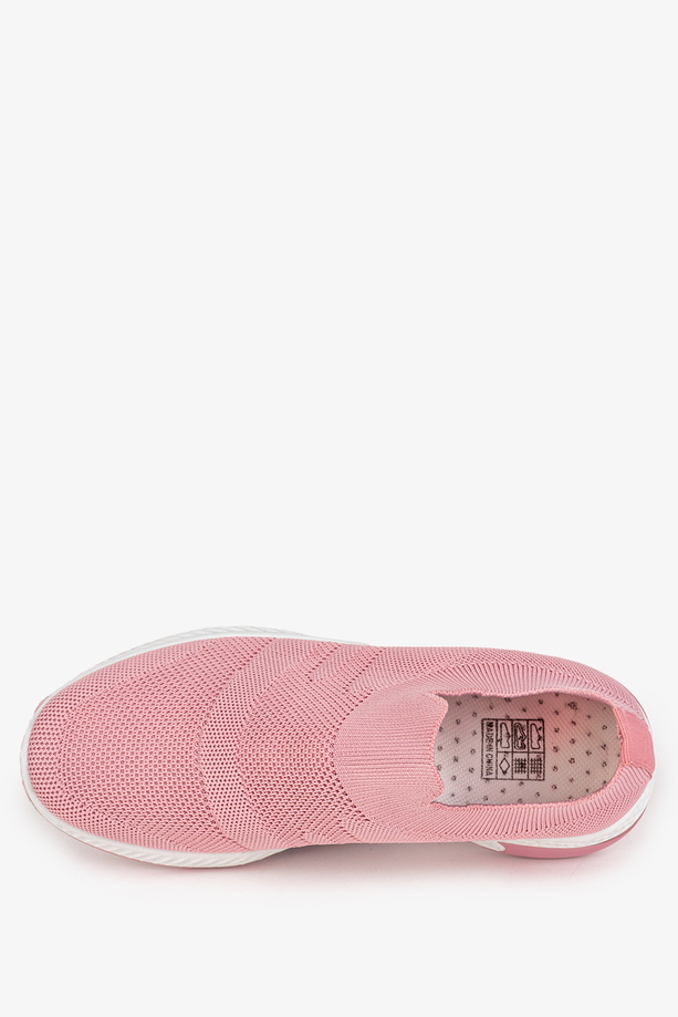 Różowe buty sportowe slip on Casu 26/3/21/P