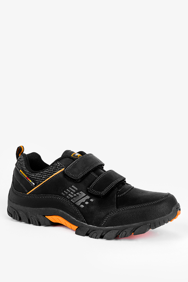 Czarne buty trekkingowe na rzepy Badoxx MXC8142/C