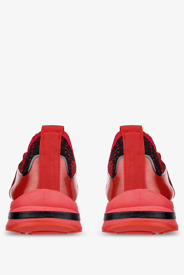 Czerwone buty sportowe męskie sznurowane Casu 17-3-22-R