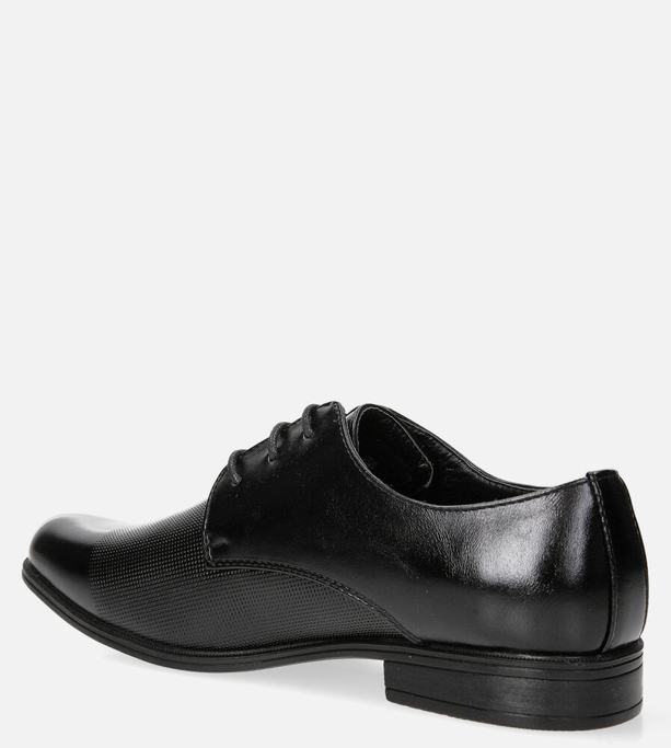 Czarne buty wizytowe sznurowane Casu LXC410