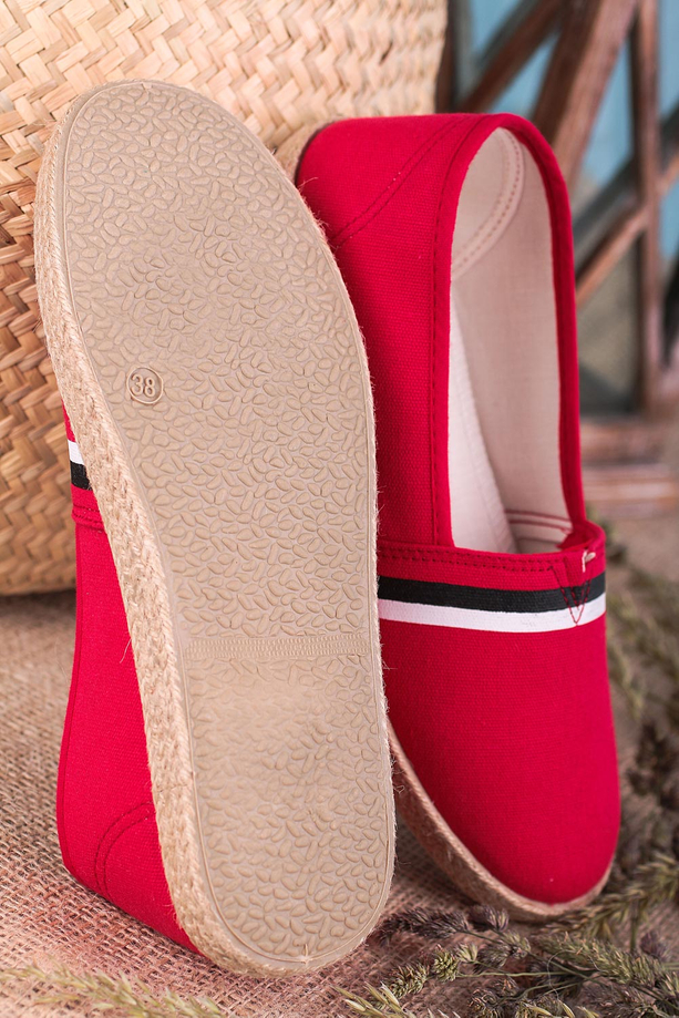 Czerwone espadryle Casu slip on 905