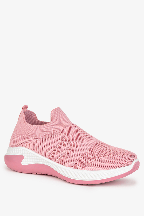 Różowe buty sportowe slip on Casu 26/3/21/P