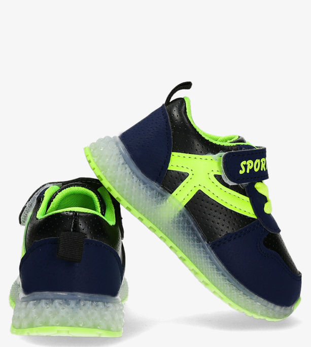 Granatowe buty sportowe na rzep Casu 20X4/M