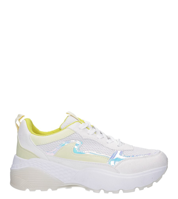 Białe buty sportowe sneakersy sznurowane Casu 7-K662D