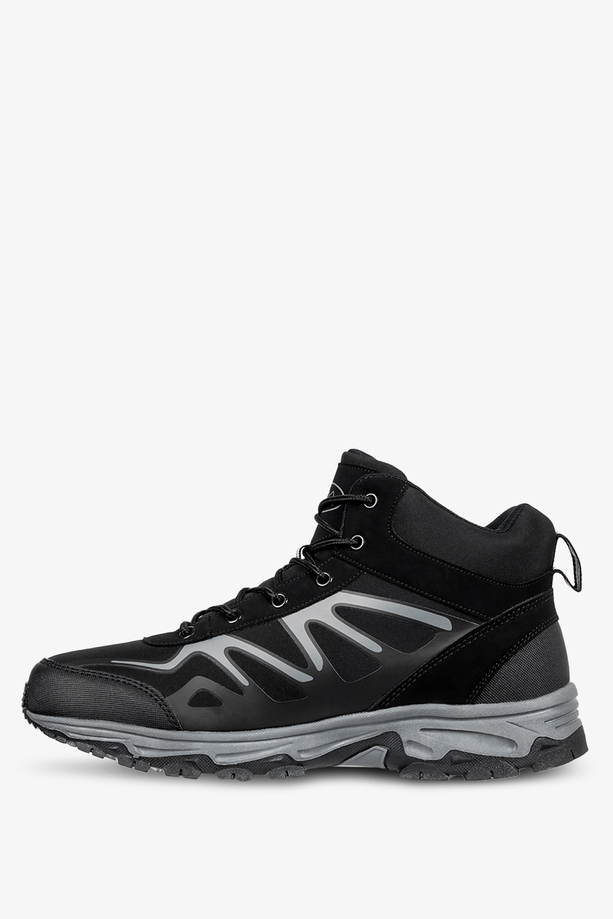 Czarne buty trekkingowe sznurowane softshell Casu A2109-1