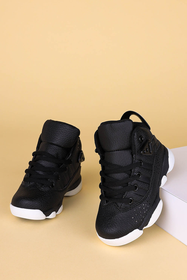 Czarne buty sportowe sznurowane Casu 201D/BW