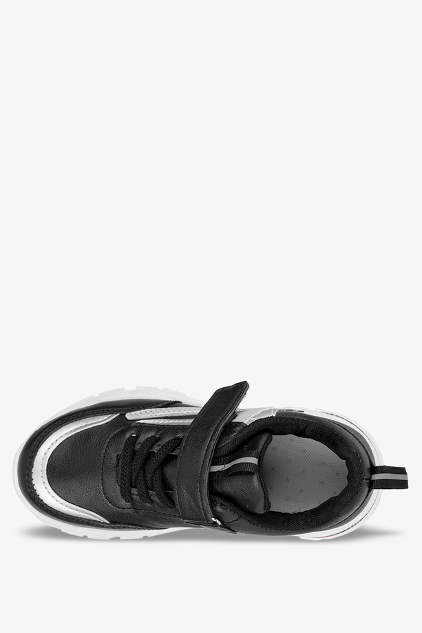 Czarne buty sportowe na rzep Casu 22-10-21-M