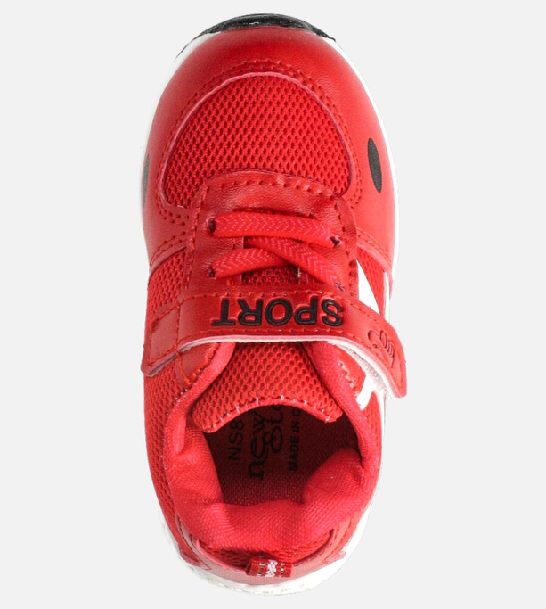 Czerwone buty sportowe na rzep Casu 20P15/M