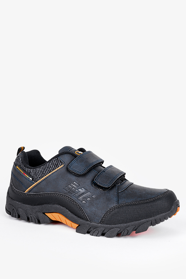 Granatowe buty trekkingowe na rzepy Badoxx MXC8142