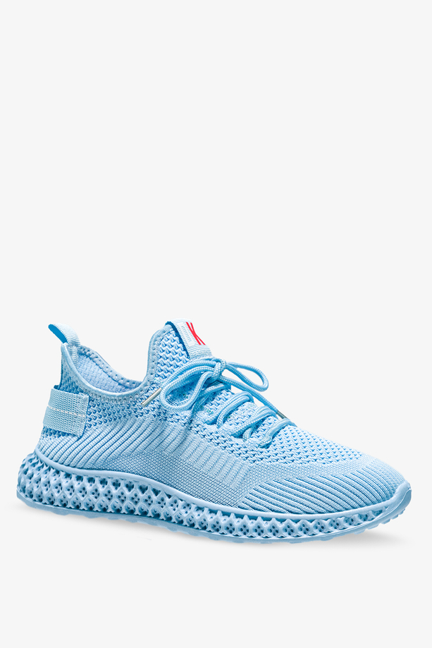 Błękitne sneakersy damskie buty sportowe sznurowane Casu SJ2298-5