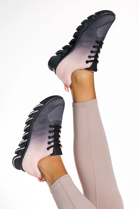 Różowe sneakersy damskie buty sportowe sznurowane Casu 925-3