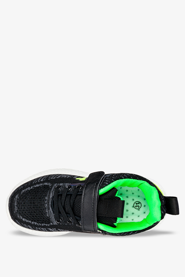 Czarne buty sportowe na rzep Casu 940A