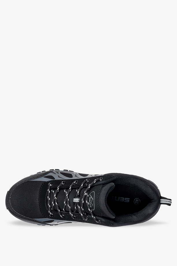 Czarne buty trekkingowe sznurowane softshell Casu A2110-1