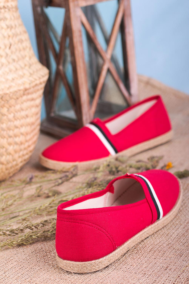 Czerwone espadryle Casu slip on 905