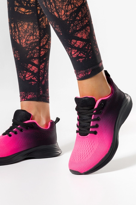 Różowe sneakersy damskie buty sportowe sznurowane Casu 926-5