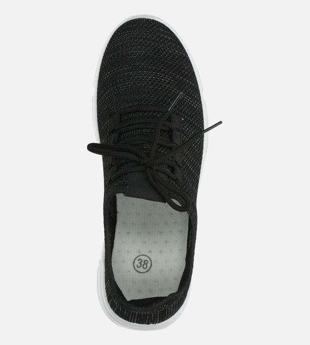Czarne buty sportowe sznurowane Casu H663-1709