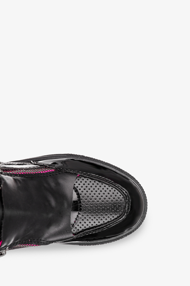 Czarne sneakersy ażurowe na ukrytym koturnie Casu R50D-2
