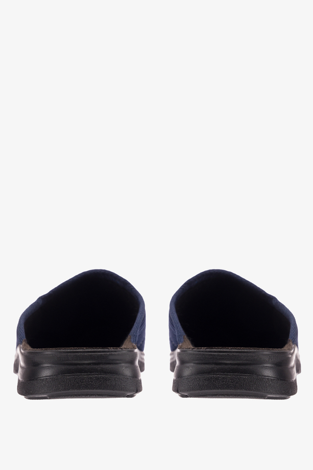 Granatowe kapcie Inblu męskie obuwie domowe skórzana wkładka BG000051-CA